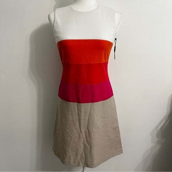 NWOT Calvin Klein Colorblock Midi Dress stripes size 2 - Picture 2 of 13